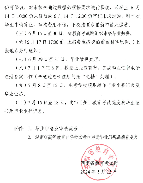 湖南中医药大学关于做好2024年上半年高等教育自学考试考生毕业审核工作的通知(图5)