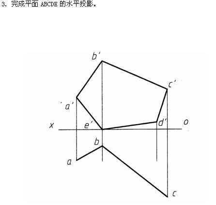 全国2010年4月高等教育自学考试工程制图试题(图2) 全国2010年4月高等教育自学考试工程制图试题(图2)